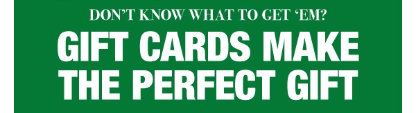 Gift cards and e-gift cards