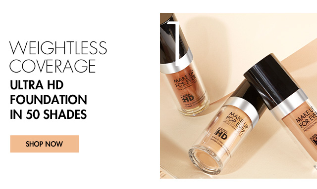 Weightless Coverage with Ultra HD Foundation - in 50 shades