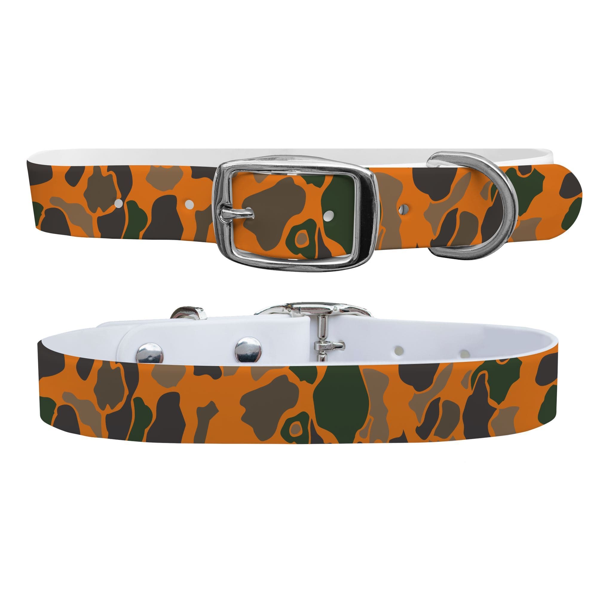 Orange Brigadier Camo Dog Collar