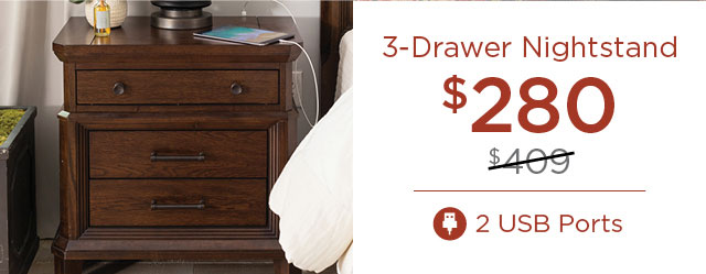3-Drawer Nightstand for $280