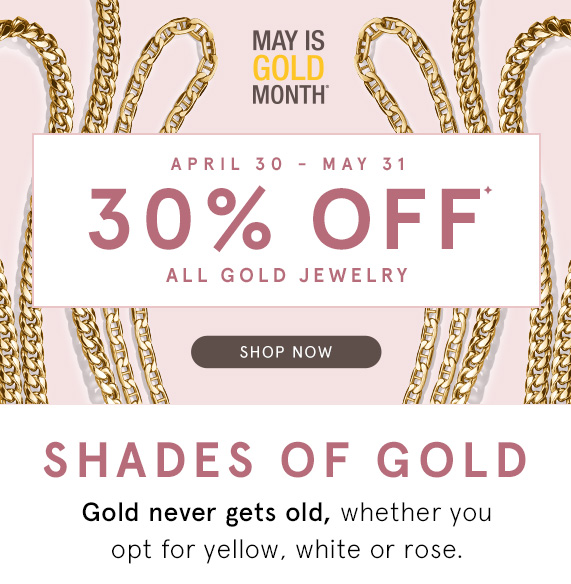 30% Off All Gold Jewelry