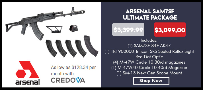 Arsenal SAM7SF 7.62x39mm Trijicon Reflex Scope Ultimate Professional Package AK47