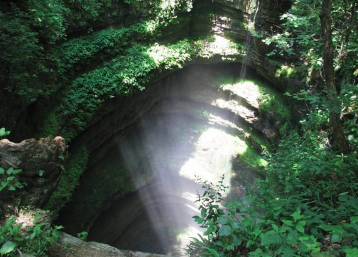 Visit Neversink Pit, A Rare Underground Waterfall In Alabama, For An Unforgettable Adventure