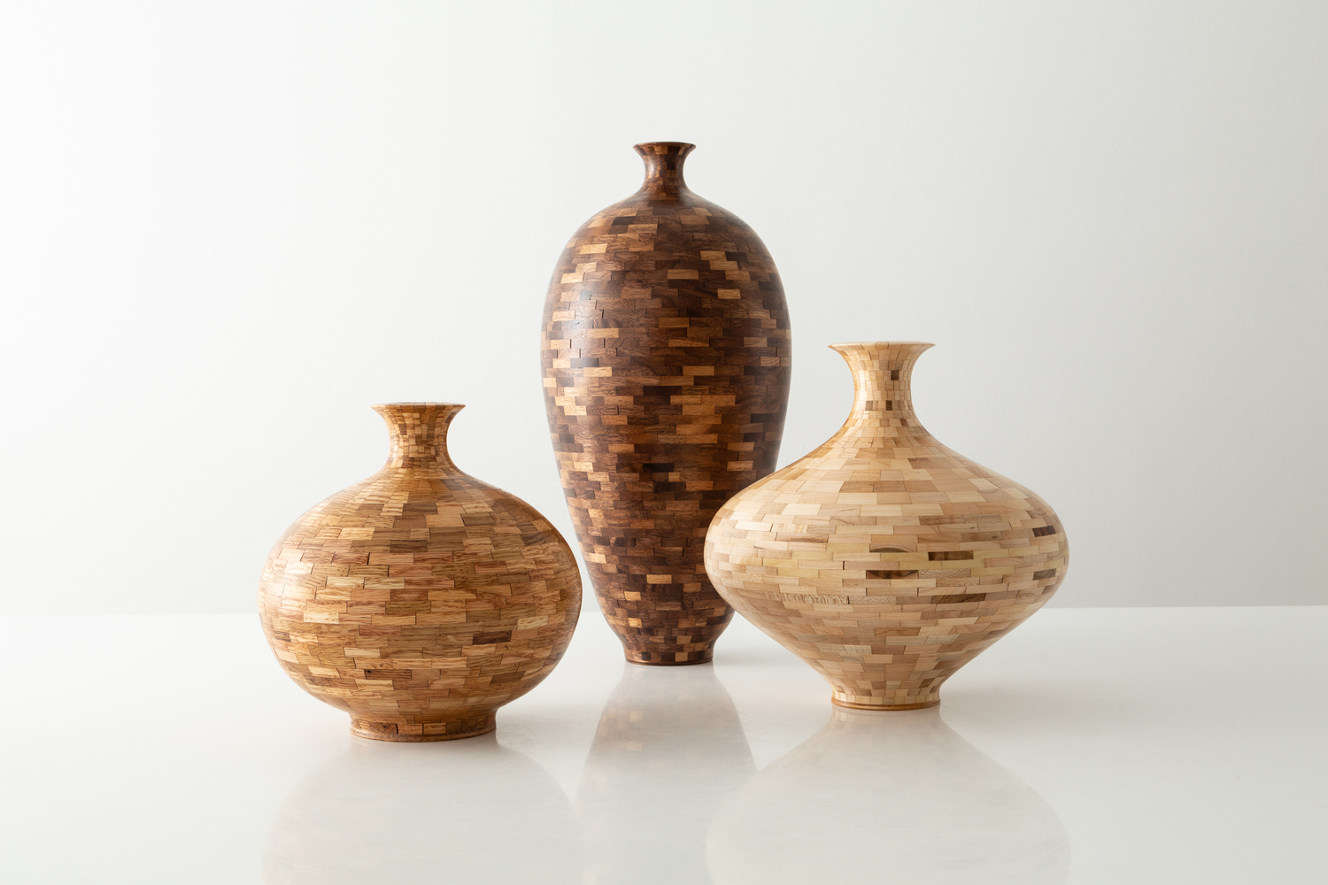 Stacked Wooden Vase