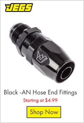 JEGS Black AN Hose End Fittings - Starting at $4.99