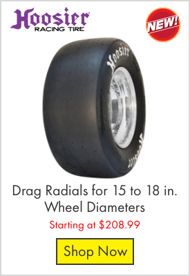 Hoosier Drag Radials for 15 to 18 in. wheel diameters - Starting at $208.99