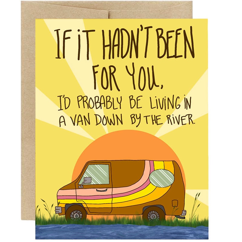 Image of In A Van Down By the River Thank You Card