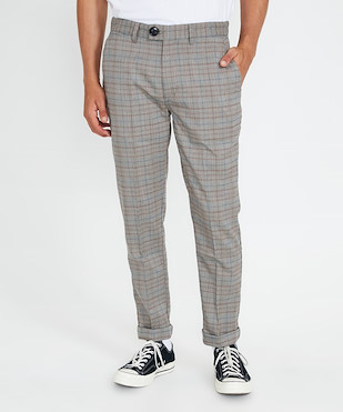 Rollas - Relaxo Check Pants Brown