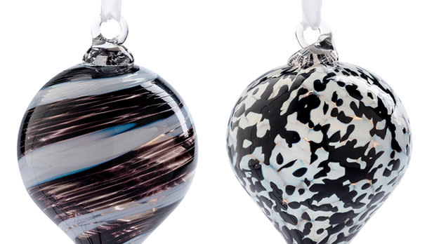 Corning glass ornaments