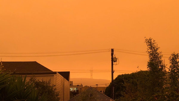 Wildfire smoke blankets the Bay Area on Wednesday, Sept. 10 2020.