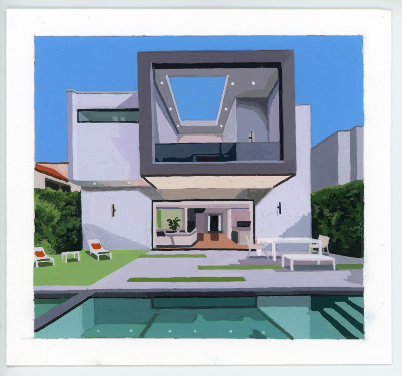 <strong>Andy Burgess, </strong><em>Atrium House</em>, 2020. Gouache on Watercolour Paper.