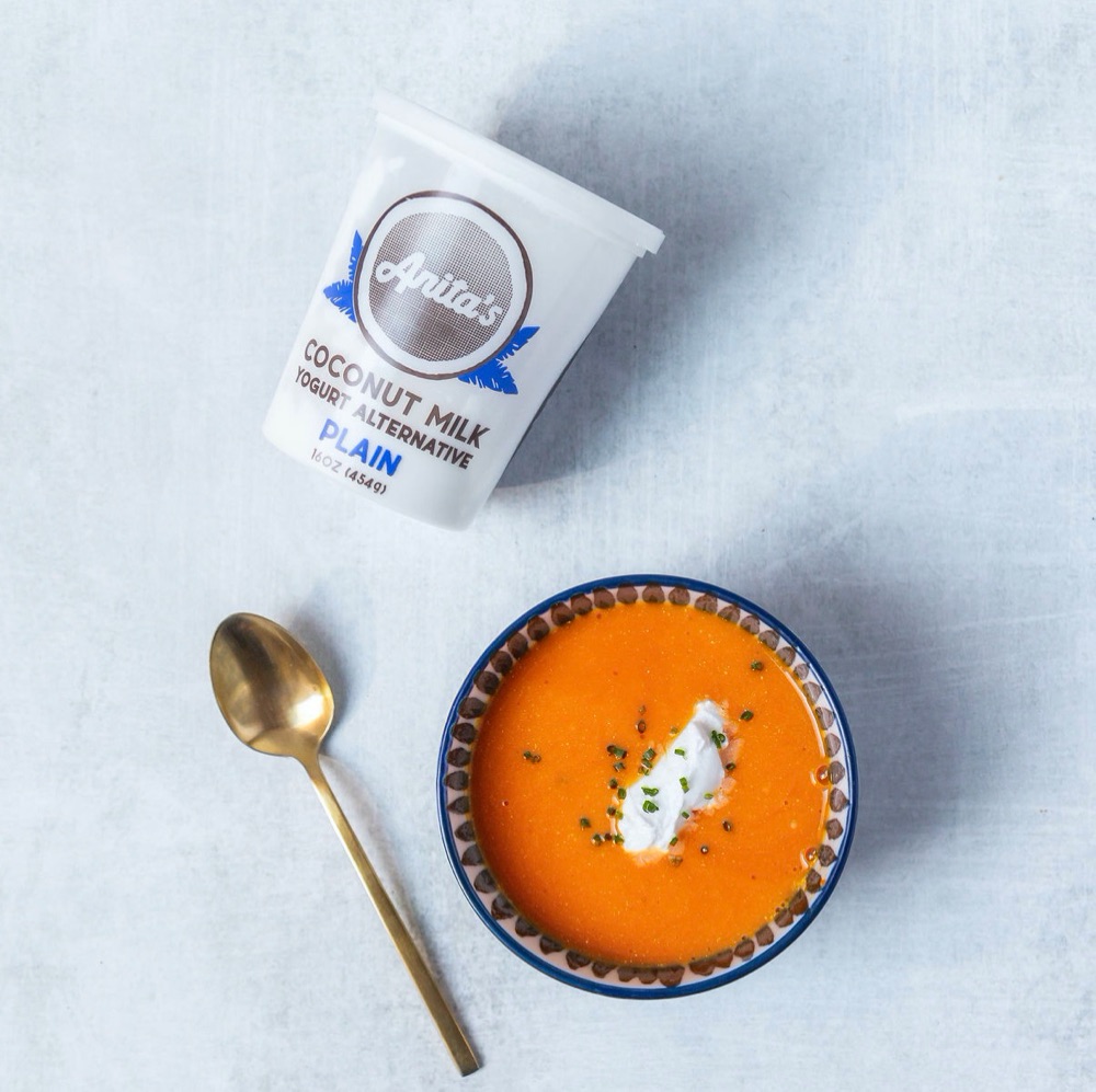 Anita''s Coconut Yogurt and Good Stock''s Carrot & Ginger Soups
