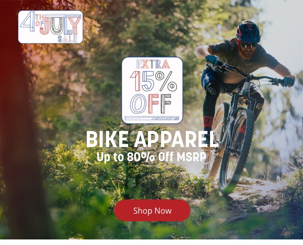Extra 15% Off Bike Apparel