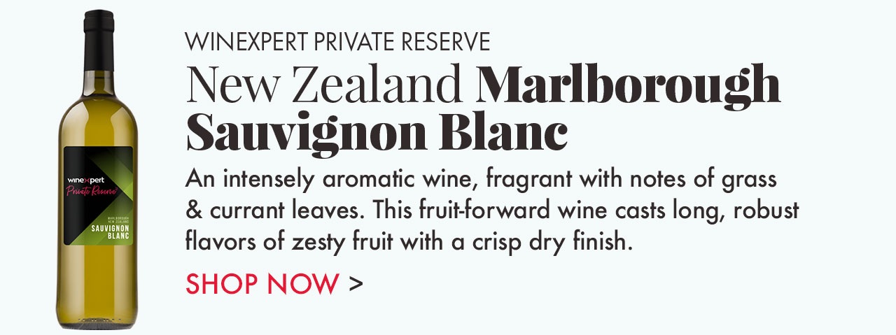 New Zealand Marlborough Sauvignon Blanc Wine Kit - Winexpert Private Reserve
