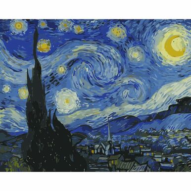 Paint by Numbers, van Gogh''s Starry Night