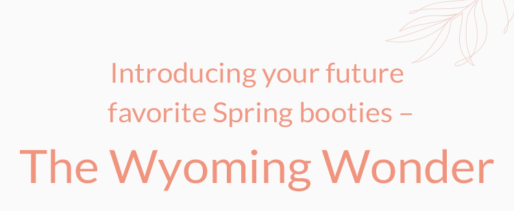 Introducing your future favorite Spring booties - The Wyoming Wonder