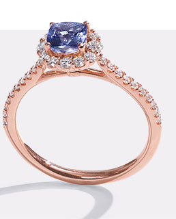 Tanzanite 14K Rose Gold Engagement Ring