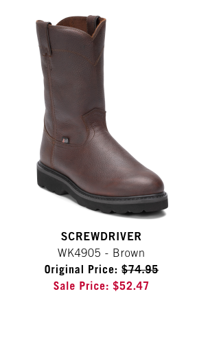 Screwdriver Brown Style: WK4905 Original Price: $74.95 Sale Price: $52.47