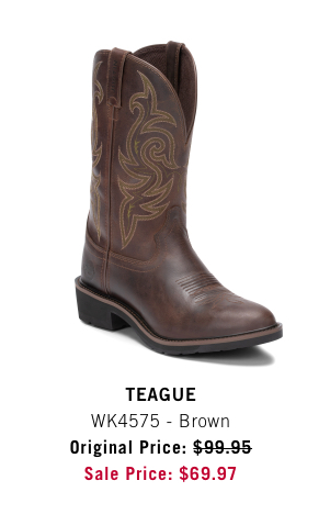Teague Brown Style: WK4575 Original Price: $99.95 Sale Price: $69.97