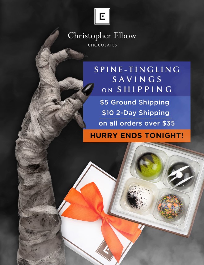 Spine-tingling savings on shipping ends Wednesday, 10/14