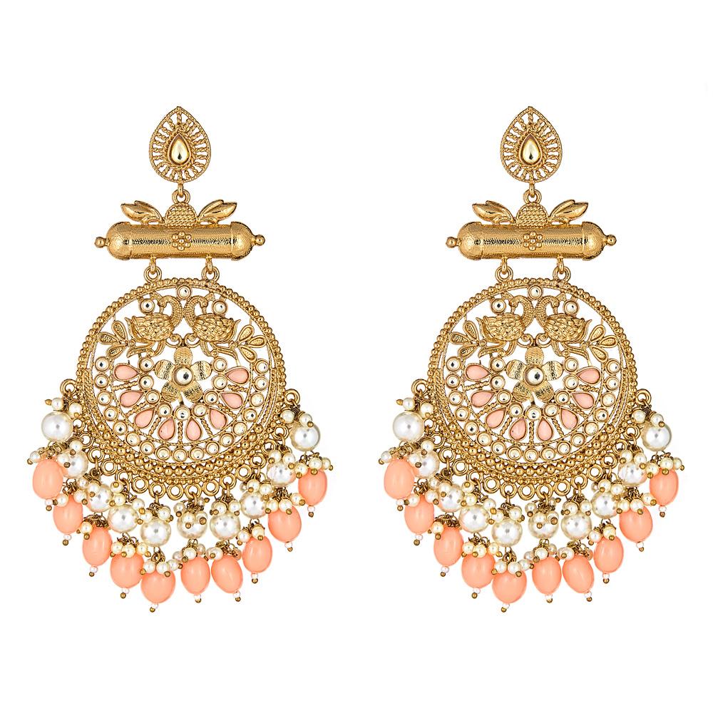Image of Krishna Earrings in Coral