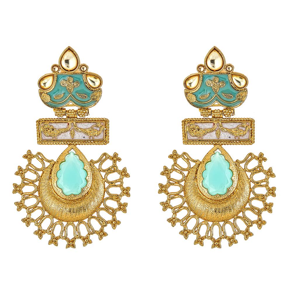 Image of Ishika Earrings in Blue