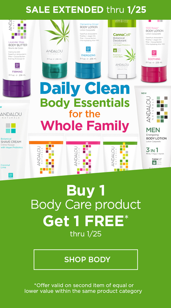 Buy 1 Body Care Product, Get 1 Free