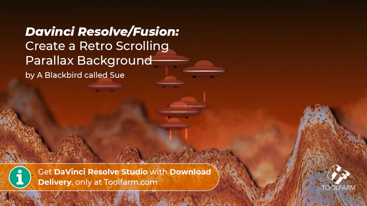 davinci resolve fusion retro scrolling parallax background