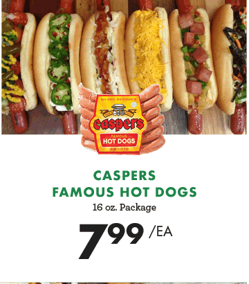 Caspers Famous Hot Dogs - 16 oz. Package $7.99 each