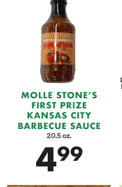 Mollie Stone''s First Prize Kansas City Barbecue Sauce - 20.5 oz. - $4.99
