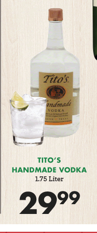 Tito''s Handmade Vodka - 1.75 Liter - $29.99
