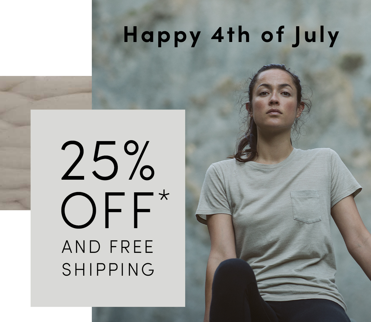 25% off selected styles and free shipping