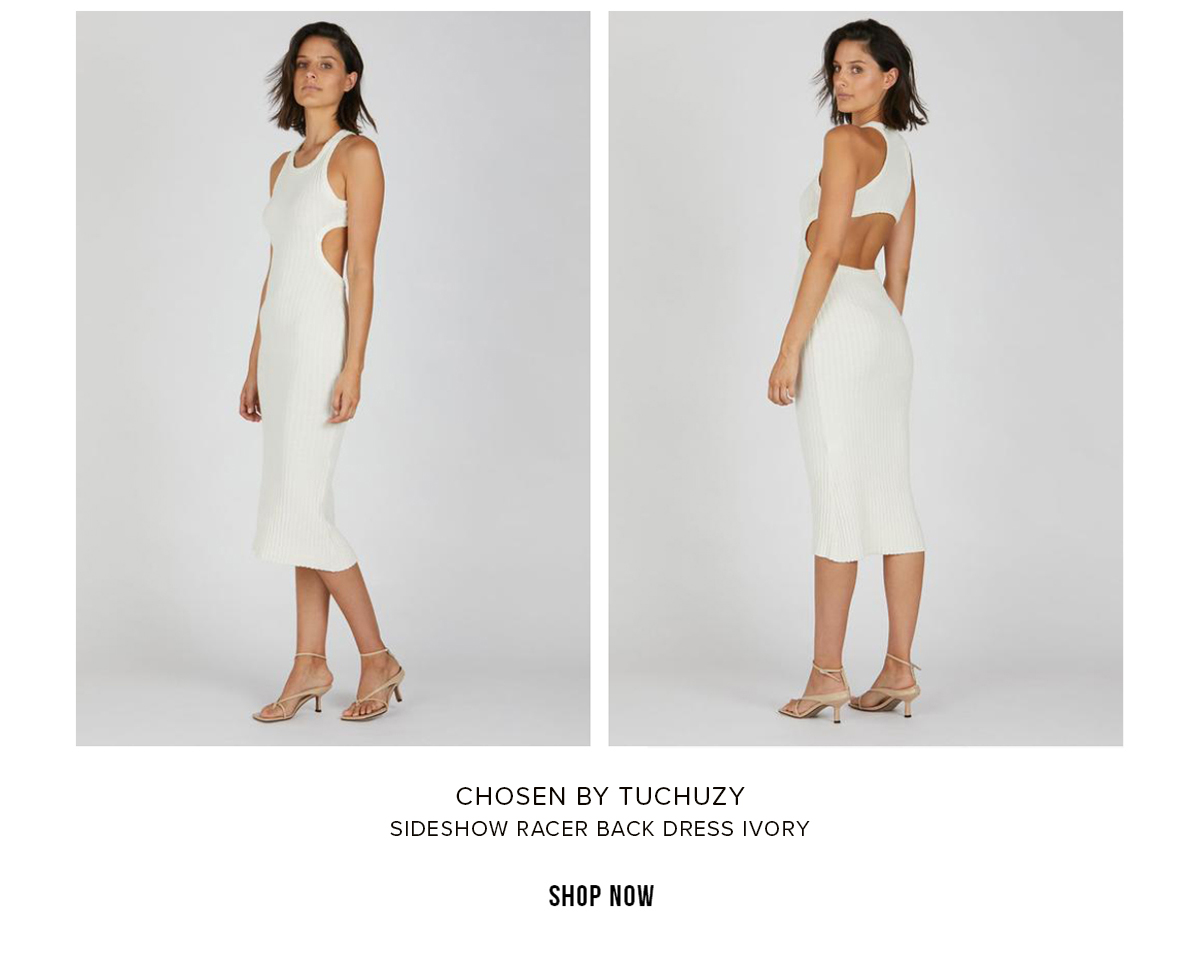 Sideshow Contrast Dress Ivory