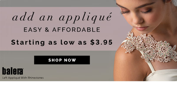 add an applique. easy and affordable. starting as low as $3.95. shop now