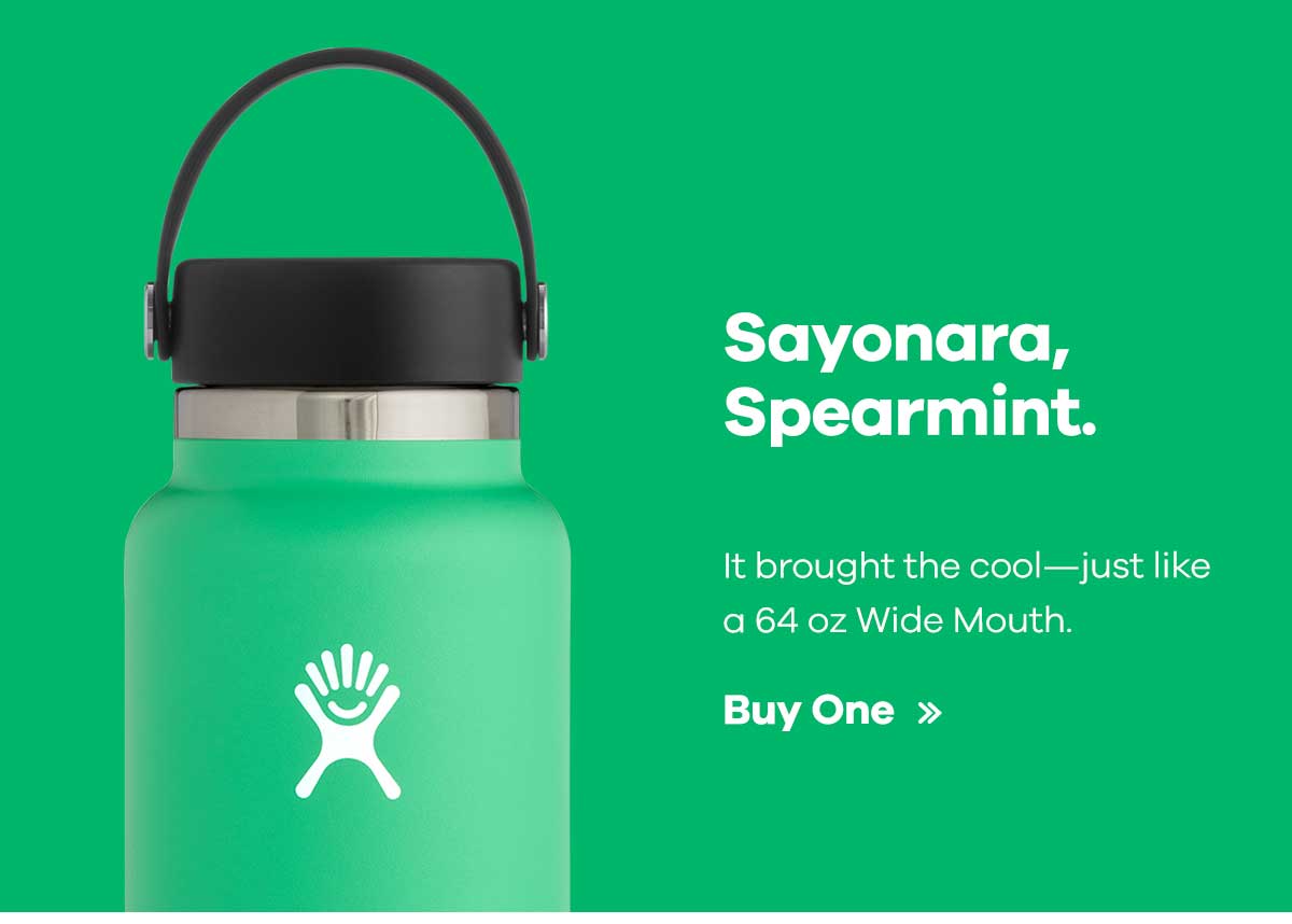 Sayonara, Spearmint. It brought the cool-just like a 64 oz Wide Mouth. Buy One >>