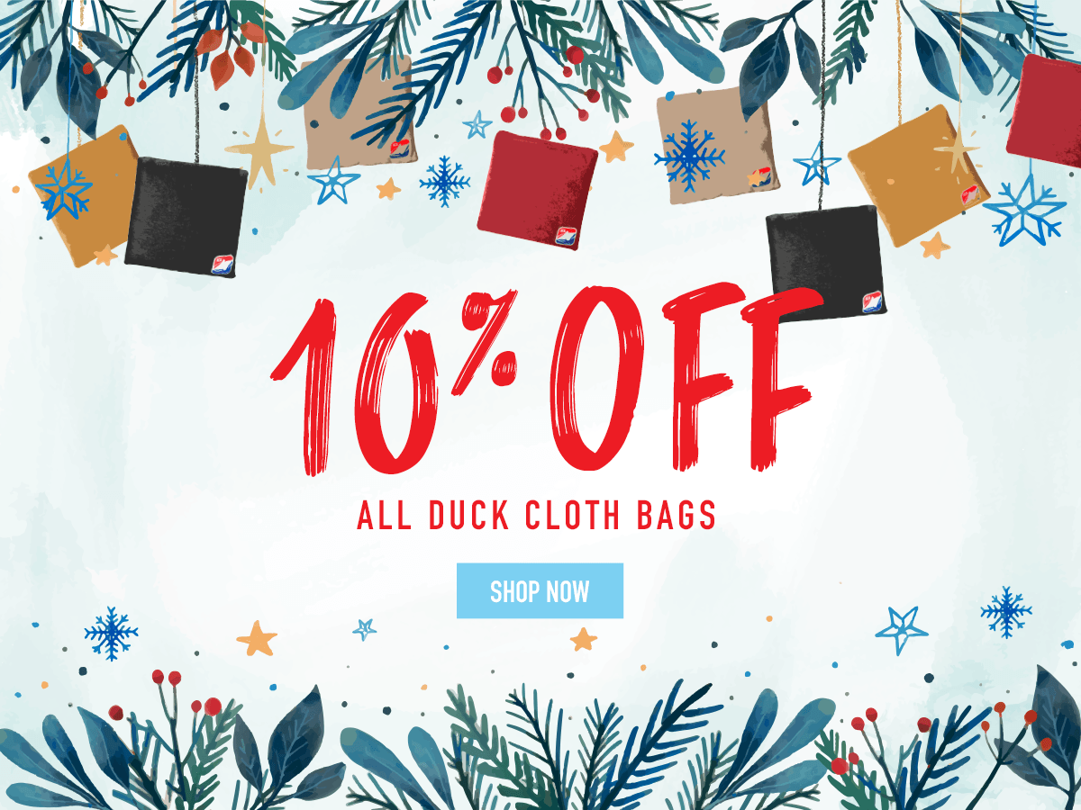 Save 10% on Duck Cloth Bags