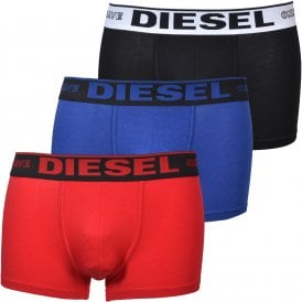 3-Pack "Only The Brave" Cotton Modal Boxer Trunks, Red/Blue/Black