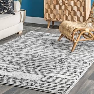 Rugs USA Gray Granite Abstract Squiggles rug - Contemporary Rectangle 6'' 7