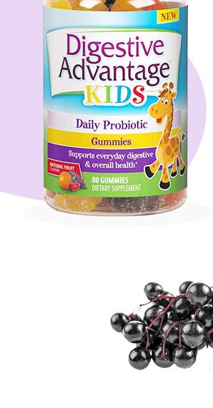 Digestive Advantage Kids Daily Probiotic Gummies - Survives Better Than 50 Billion - 60 Count