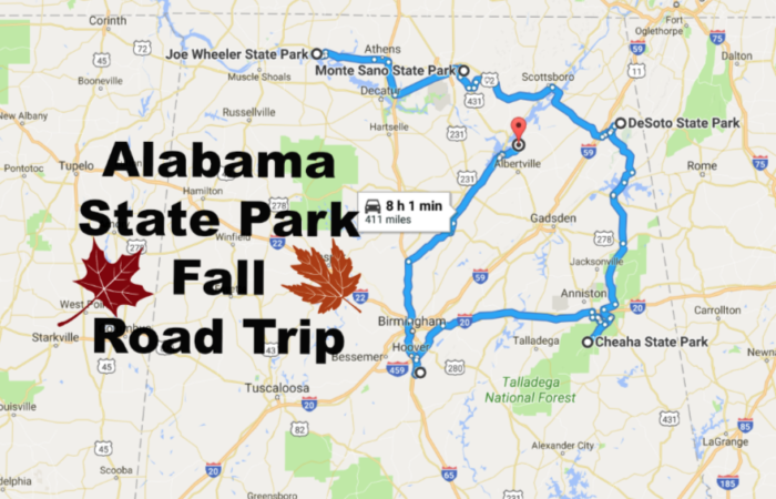 Take This Road Trip To Alabama''s Most Beautiful State Parks This Fall Season