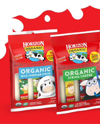 Try Horizon Organic cheese or single-serve milk boxes today