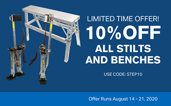 10% Off Stilts and Benches