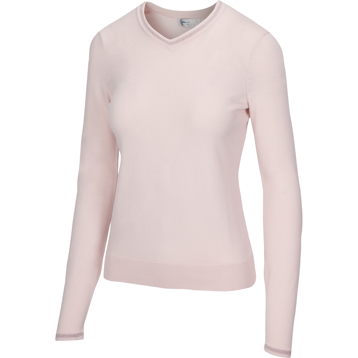 Image of Lurex Tipped V-Neck Sweater
