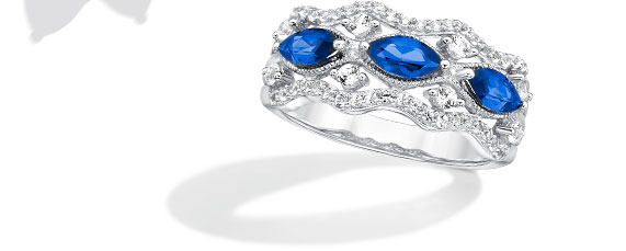 Lab-Created Sapphire Ring