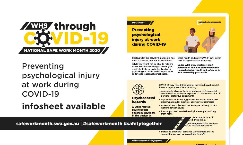 Preventing psychological injury at work during COVID-19