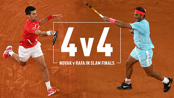 Novak v Rafa in Slam Finals