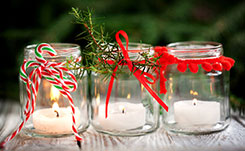 Make your own Christmassy candle holder
