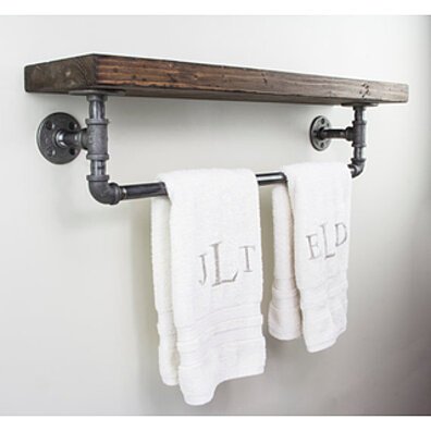 Rustic Pipe Towel Bars for Bathroom or Kitchen