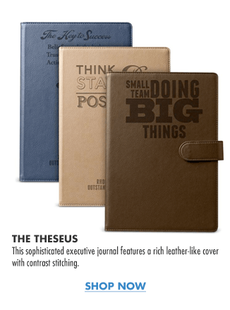 The Theseus  This sophisticated executive journal features a rich leather-like cover with contrast stitching.   SHOP NOW