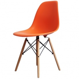 Style Orange Plastic Retro Side Chair